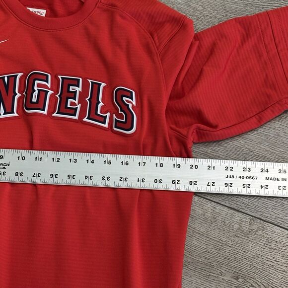 Los Angeles Angels Anaheim Nike Dri Fit Team Issued Long Sleeve MLB Mens Medium - Picture 6 of 8
